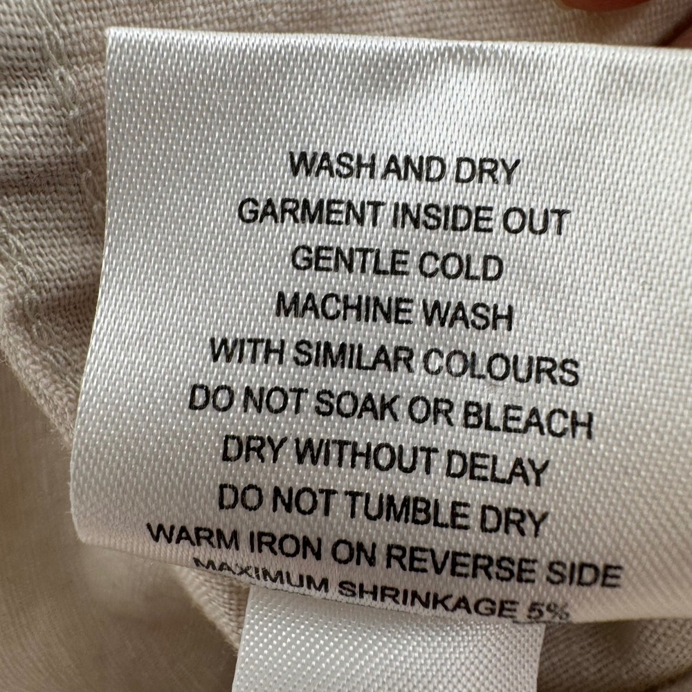 H. Brothers Mens 3XL Linen Blend Long Sleeve Button Down Shirt Beige 10005119 - Picture 8 of 8